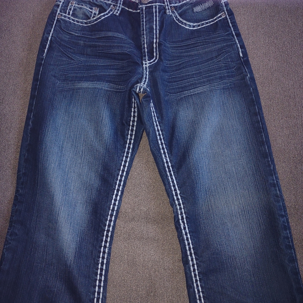 Men's Request Jeans, medium wash denim.  size 30/30.